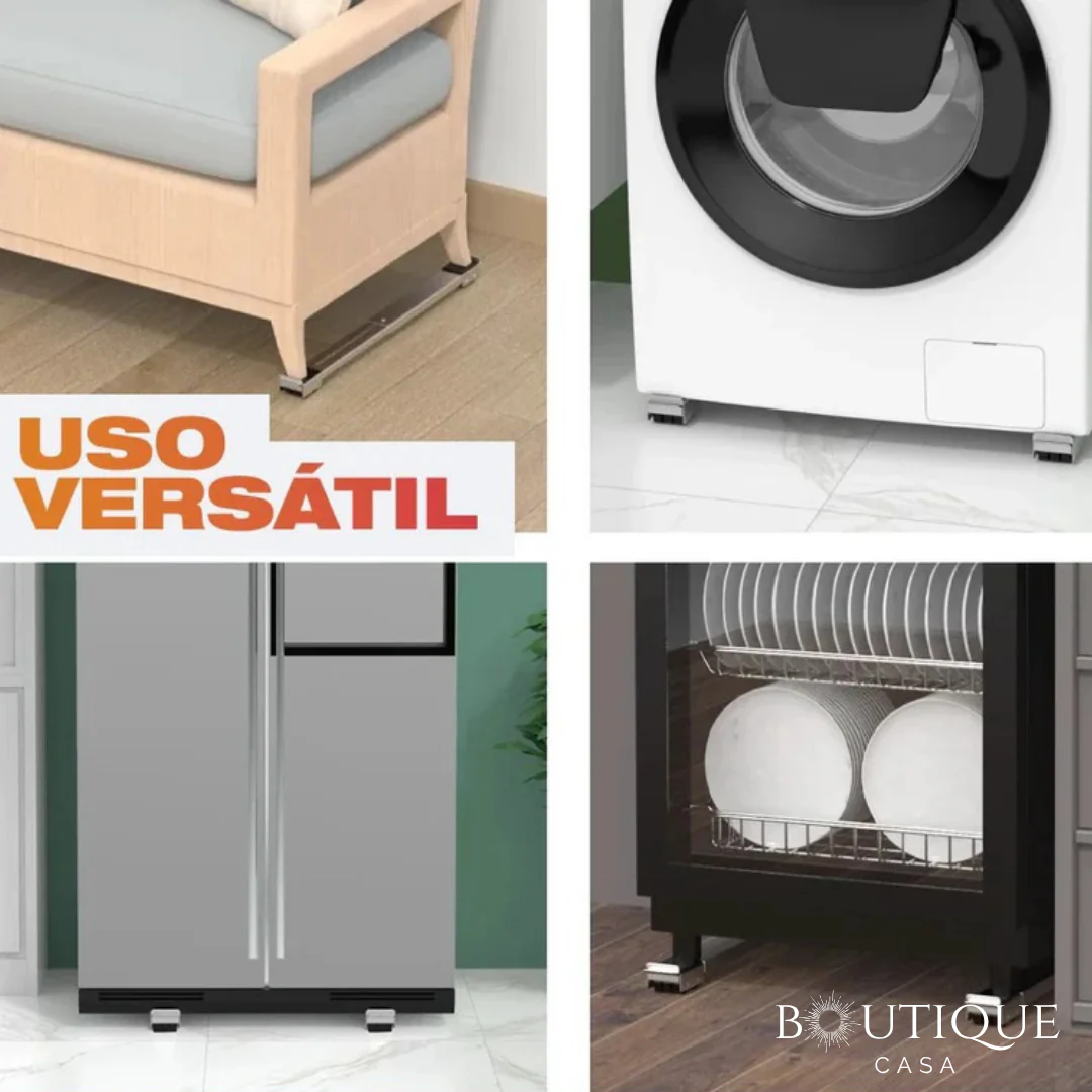 2x1 Bases Metálicas con Ruedas para Muebles y Electrodomésticos | RuedaMaster™ - Image 2