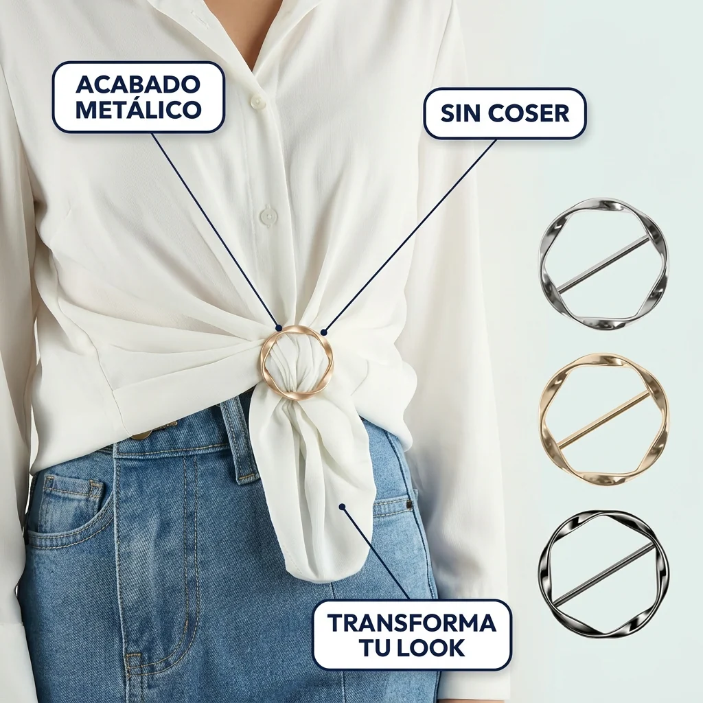 Broche Ajustador de Ropa Metálico – Ajusta y Transforma tu Look - Image 2
