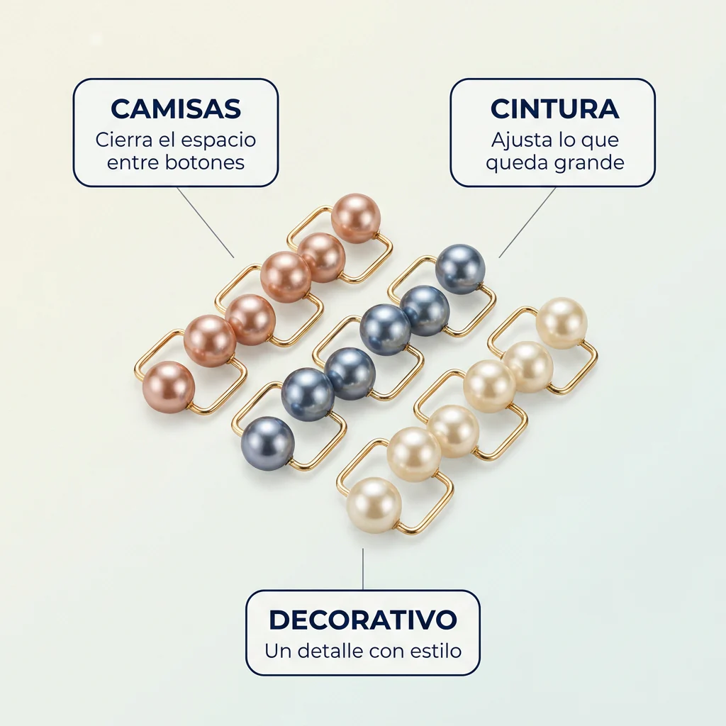 Broches Sin Costura para Ropa – Cierra Botones y Ajusta Cintura - Image 3