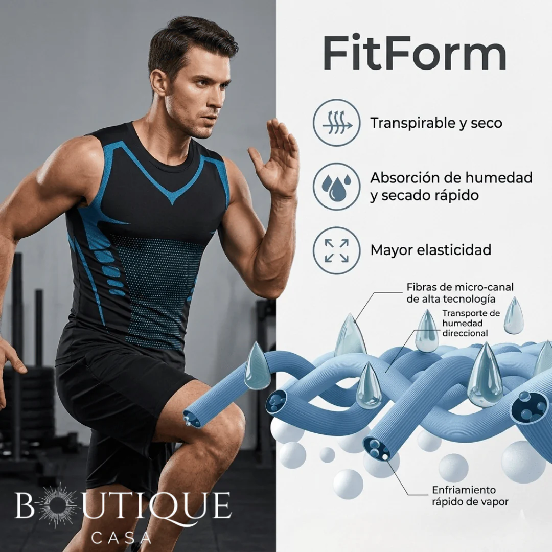 Chaleco de Compresión Masculino | FitForm™ - Image 2