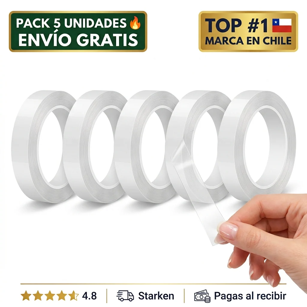 Cinta Doble Cara Transparente para Manualidades