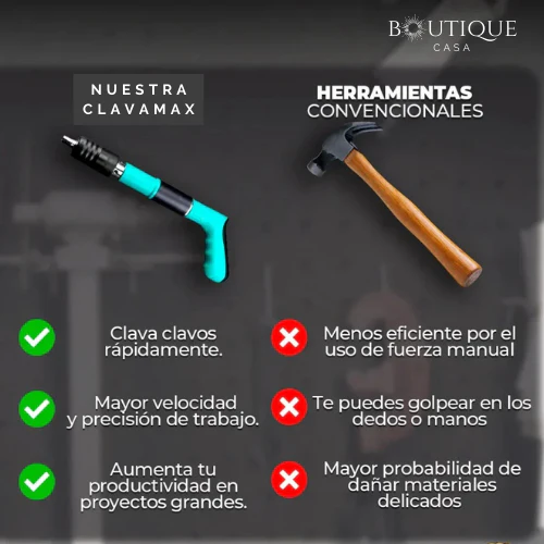Clavadora de clavos - ClavaMax ⚡🔩 + 20 CLAVOS DE REGALO - Image 3