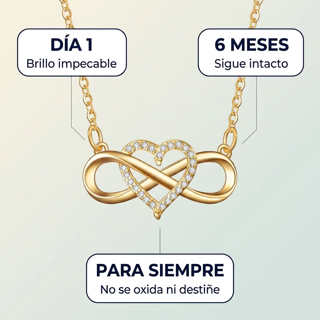 Collar Infinito Corazón Acero Inoxidable – Regalo con Amor - Image 3