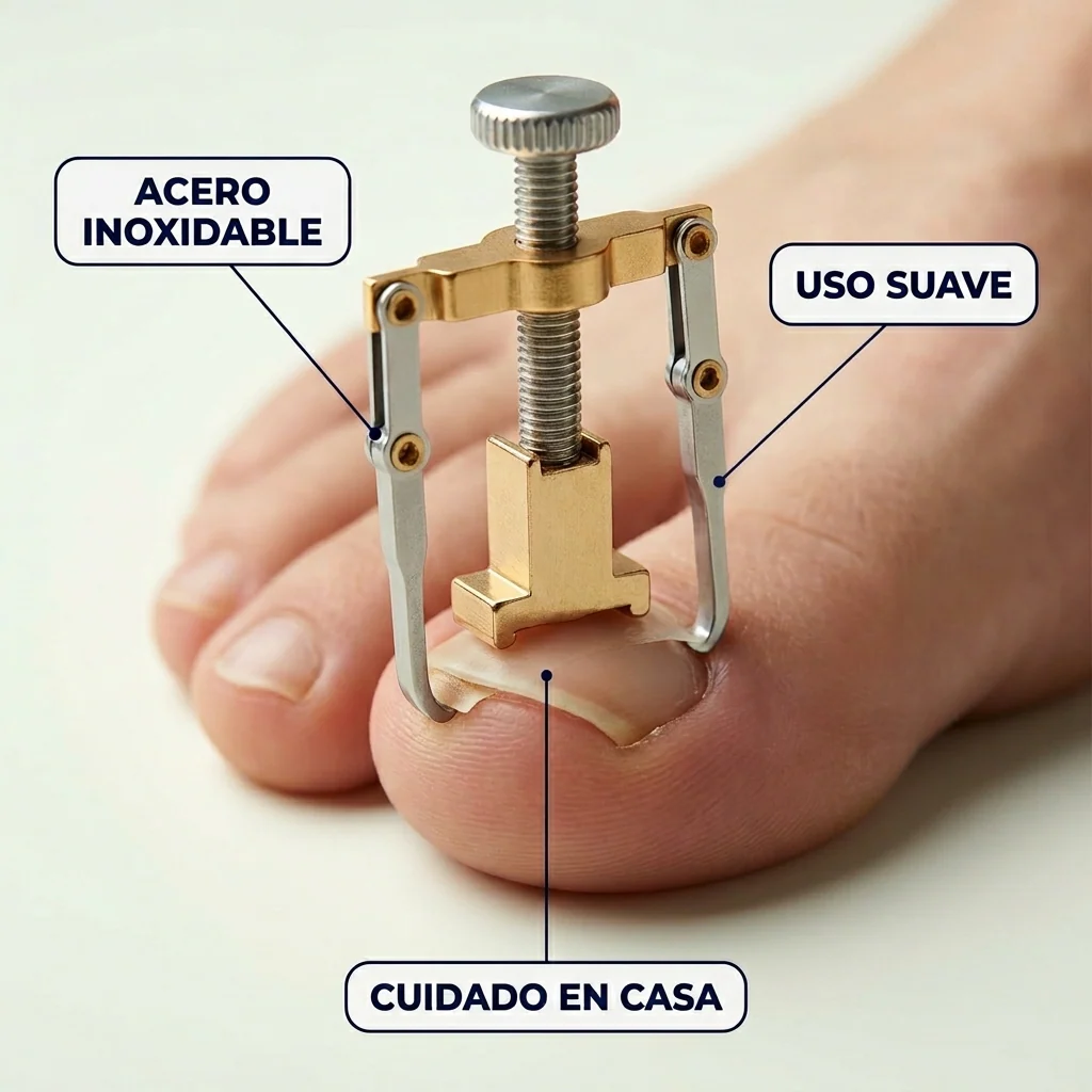 Corrector de Uñas Encarnadas Acero – Cuidado Suave en Casa - Image 2