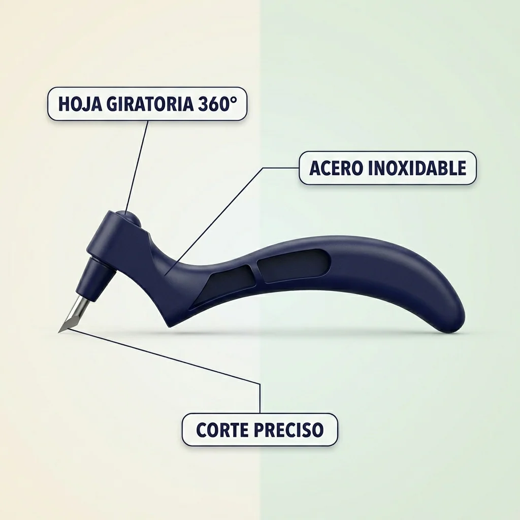 Cuchillo Artesanal Hoja Giratoria 360° – Cortes Precisos - Image 2