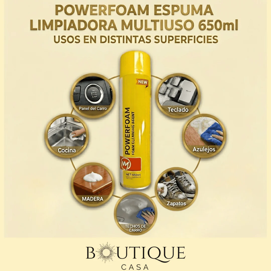 Espuma Limpiadora Multiuso 650ml | PowerFoam™ - Image 3