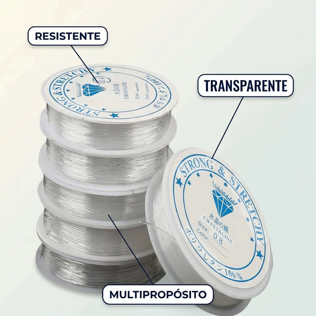 Hilo Nylon Transparente Resistente – Bisutería y Decoración - Image 2