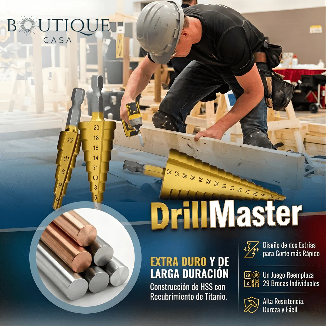 Kit 5 Brocas Escalonadas de Titanio | DrillMaster™ - Image 3