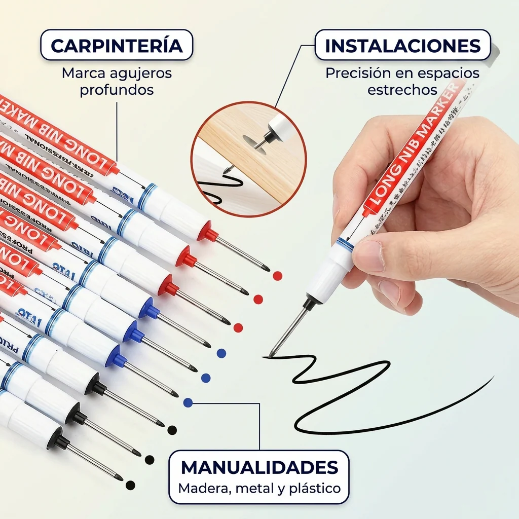 Marcadores de Punta Larga para Agujeros Profundos – Precisión - Image 3
