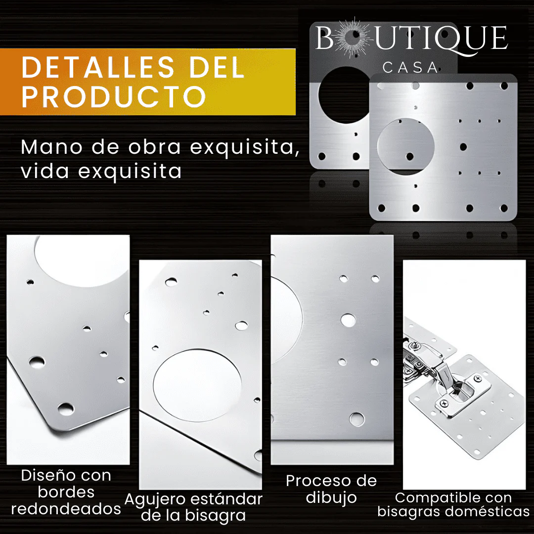 Pack 6 Placas Reparar Bisagras | BisaFix™ - Image 3