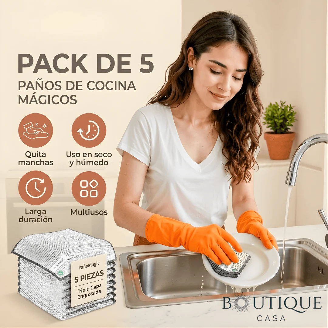 Pack de 5 paños metálicos multiuso | PañoMagic™ - Image 2