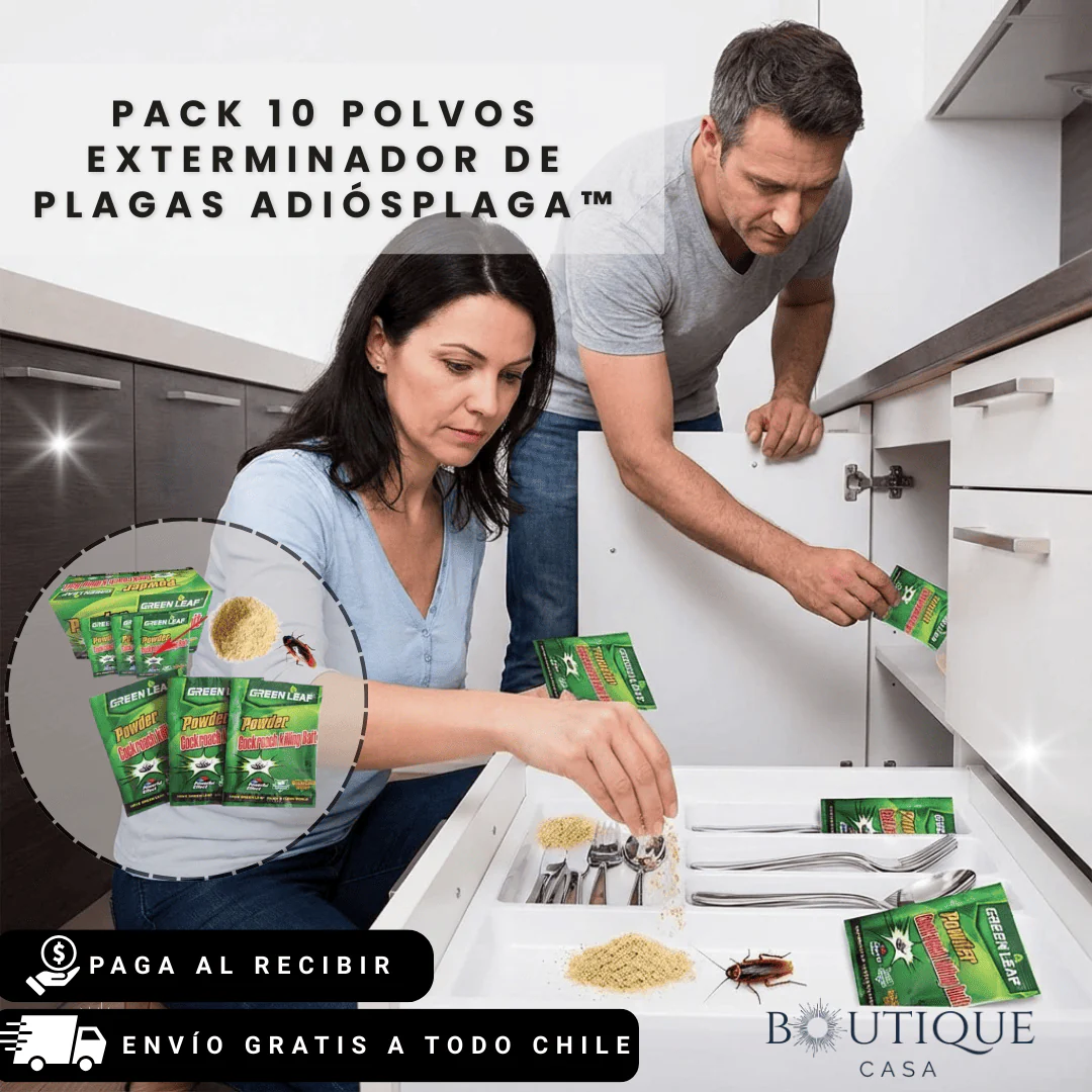 Pack 10 Polvos Exterminador de Plagas | AdiósPlaga™