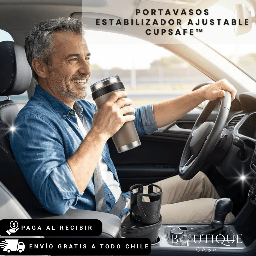 Portavasos Estabilizador Ajustable | CupSafe™