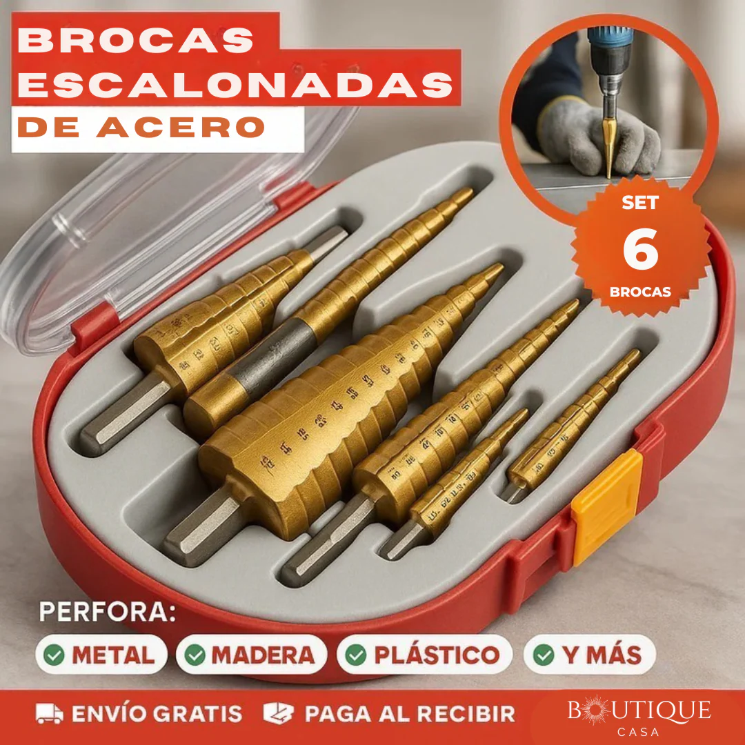 Set de 6 Brocas Escalonadas de Acero | MultiDrill Precision™ - Image 2