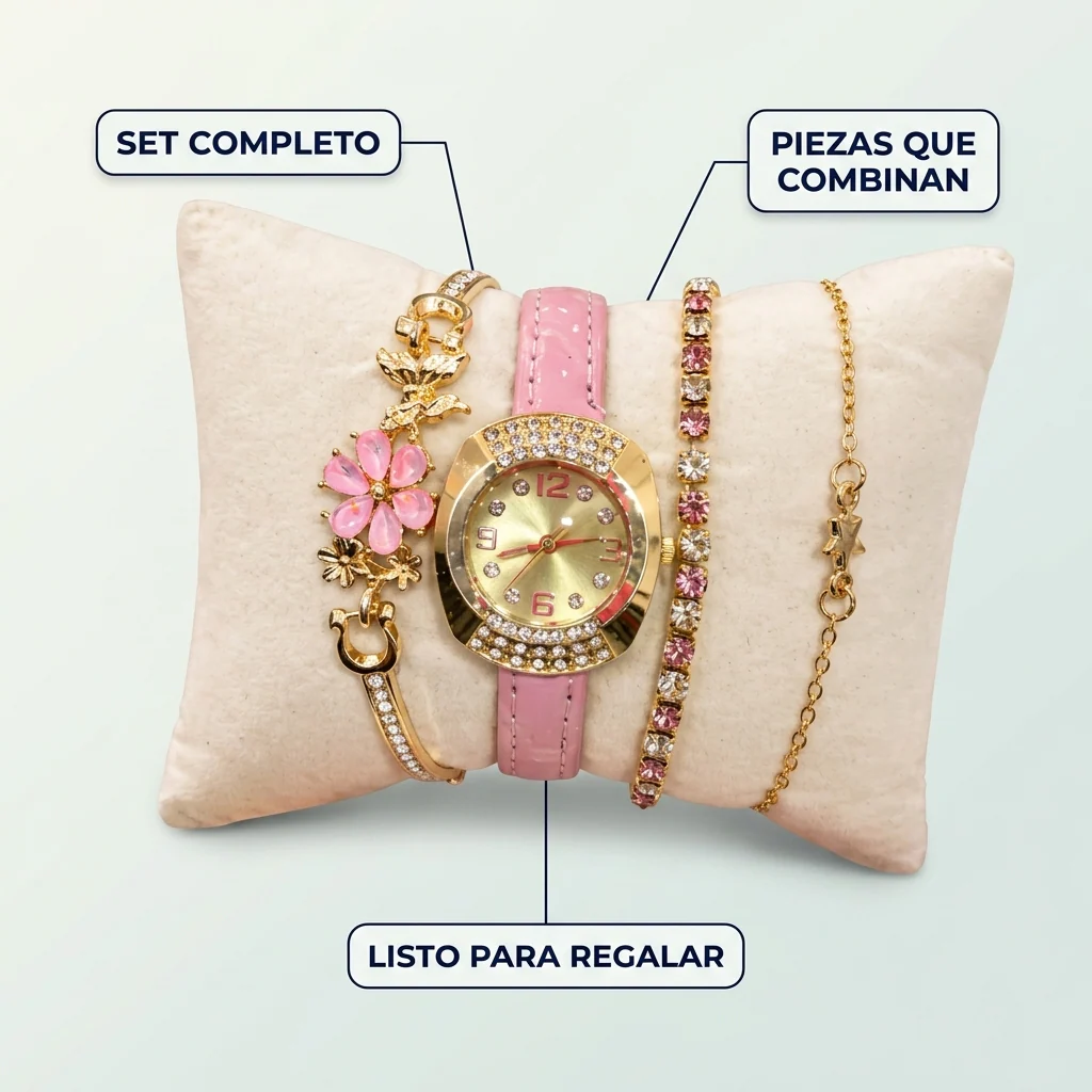 Set de Reloj y Pulseras para Mujer – Look Completo Elegante - Image 2