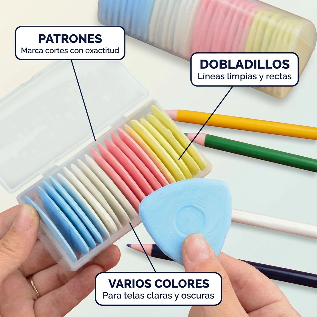 Set de Tizas de Sastre para Marcar Tela – Se Borra Fácil - Image 3