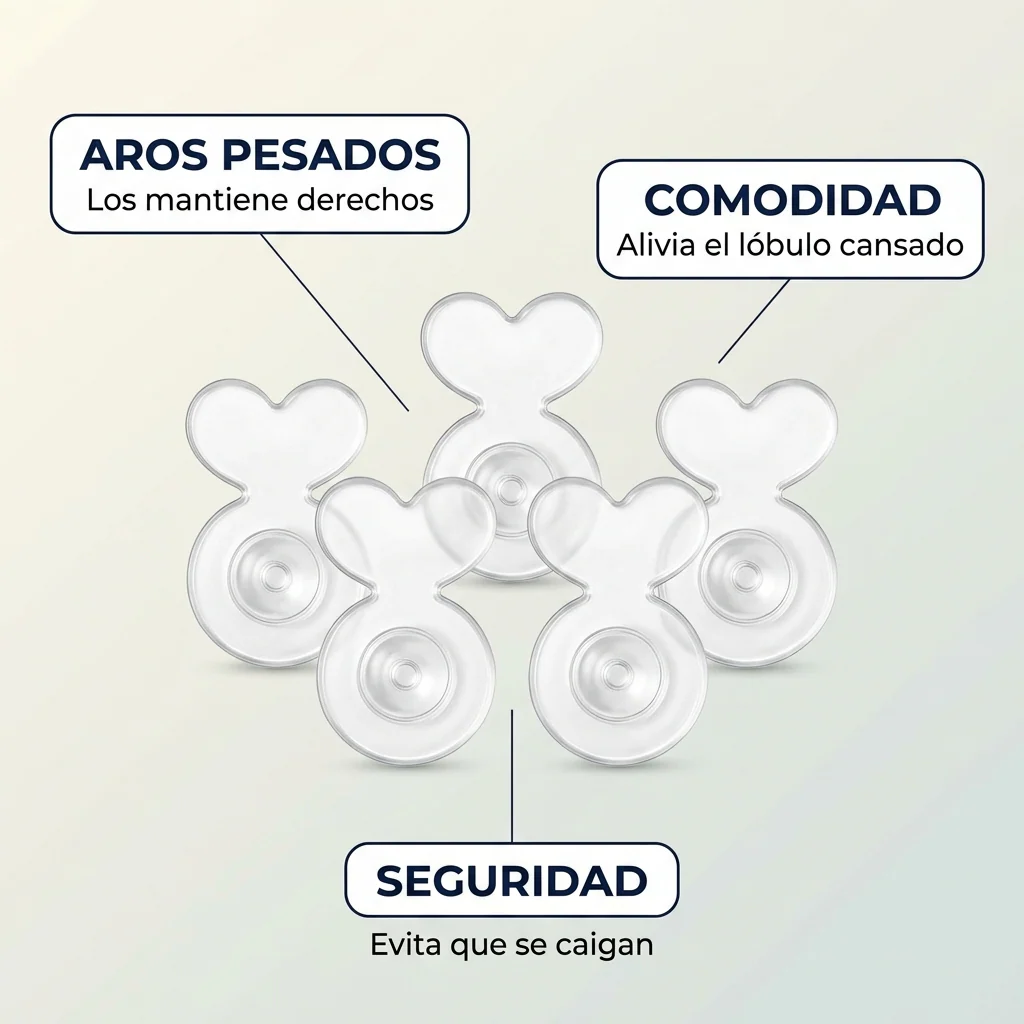Soportes de Silicona para Aros Pesados – Invisibles y Cómodos - Image 3