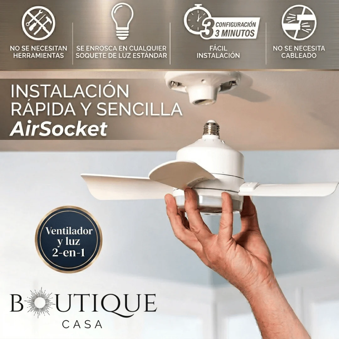 Ventilador de Techo con Luz LED | AirSocket™ - Image 2