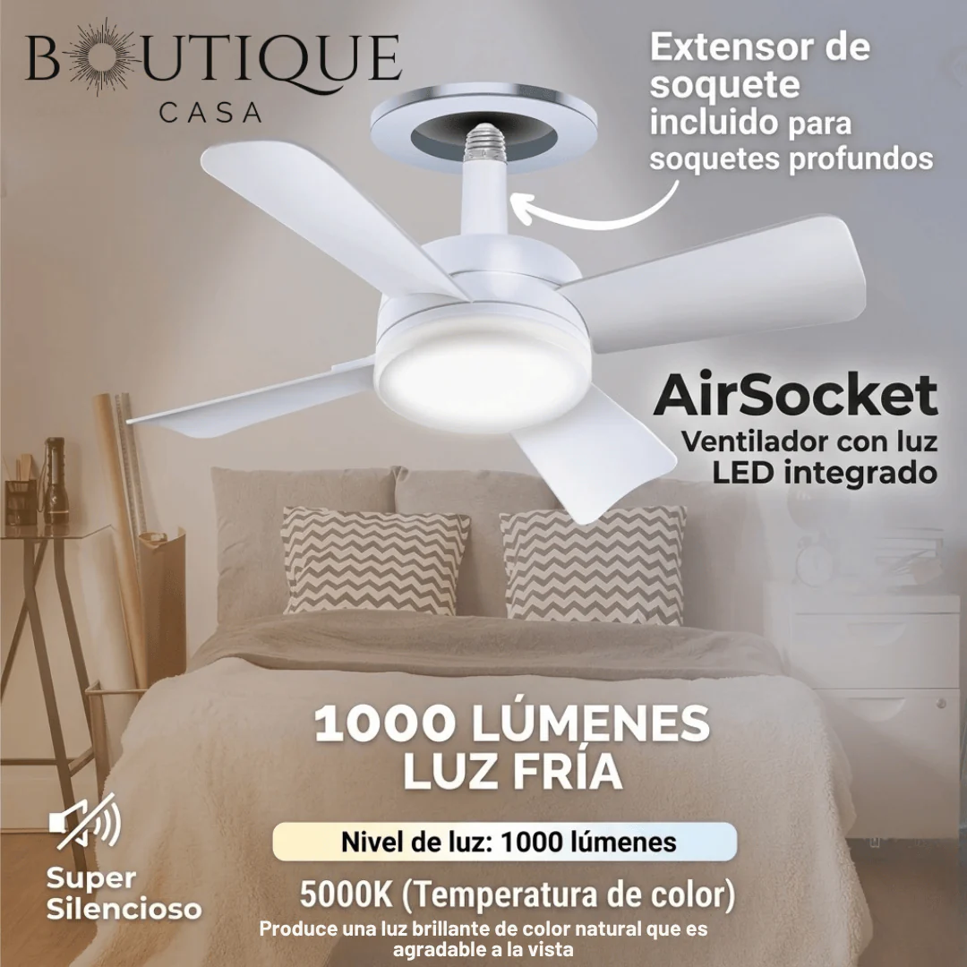 Ventilador de Techo con Luz LED | AirSocket™ - Image 3
